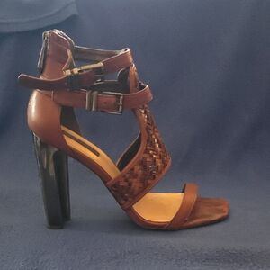 BCBGMaxAzria Brown and Black Chunky Heels